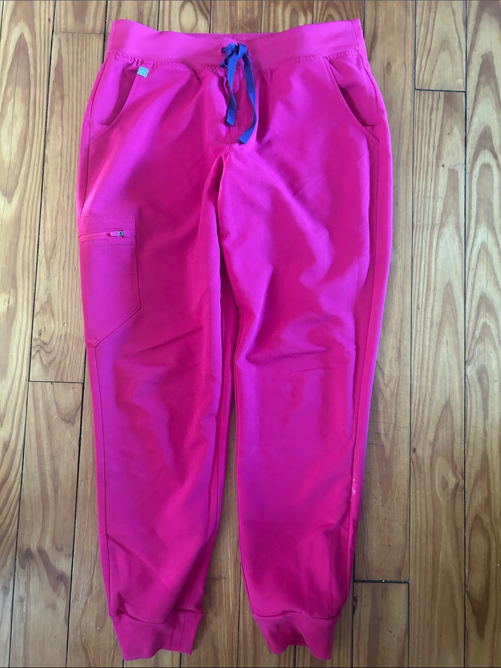 Figs Hot Pink Jogger Scrub Pants with Drawstring